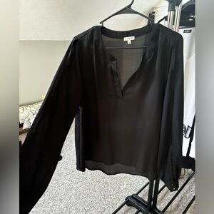 Black Longe Sleeved Blouse.